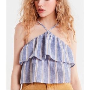 Urban Outfitters Striped layered Halter Top. Size Medium.